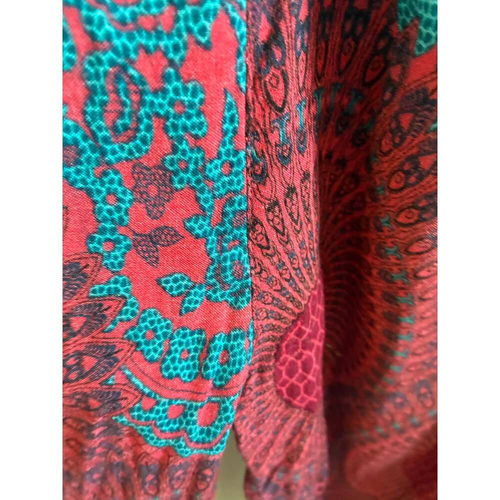 Red and Blue Boho Bohemian Pants - Picture 11 of 16